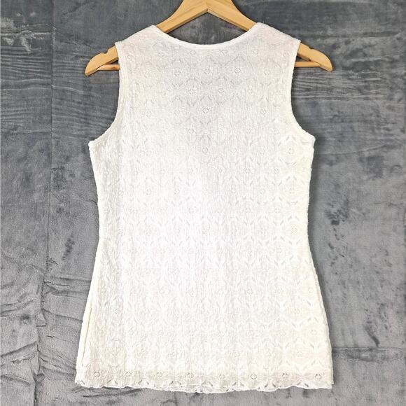 Womens Top Small Angel Floral Lace Twist Front‎ Fairy Coquette Feminine Dainty - Picture 6 of 6